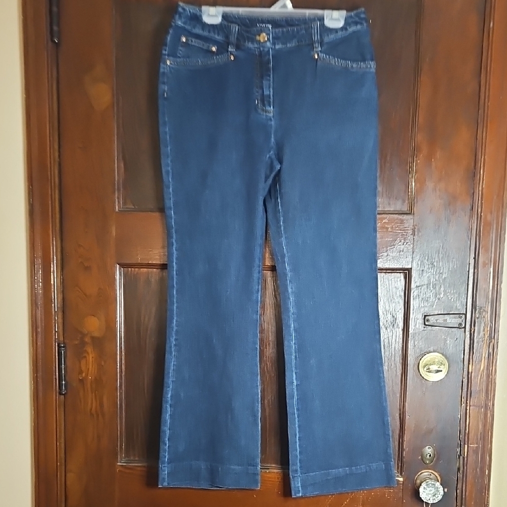 Jones New York Dark Blue Flare Denim Jeans - Size 8